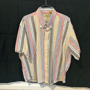Duck Head Men's Vibrant Striped Button Down Shirt